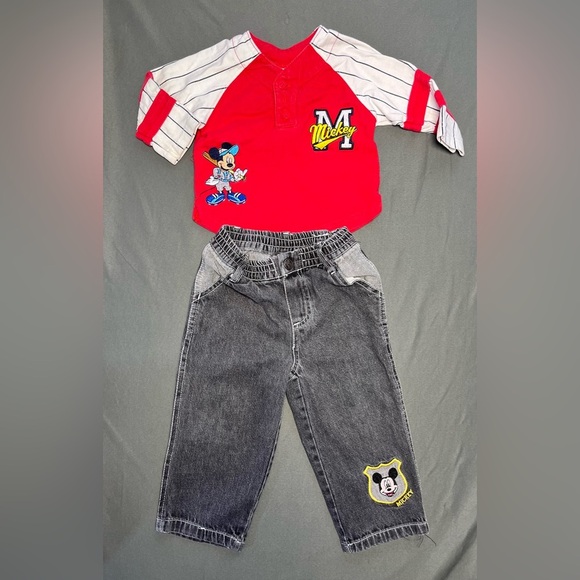 Disney Other - Baby Boy Vintage Mickey Mouse Outfit Sizes:12-18M